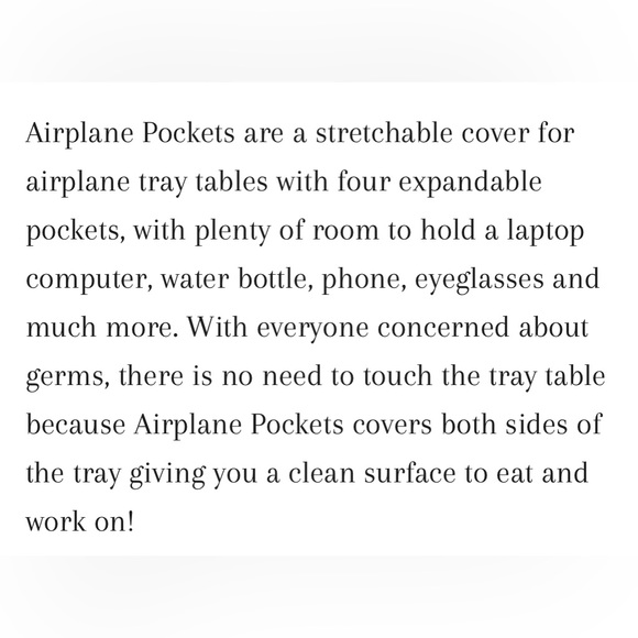 Airplane Tray cover with pockets - Picture 3 of 4